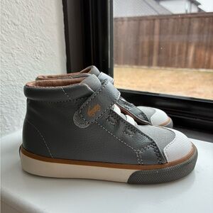 See Kai Run Gray and White Kids Sneakers